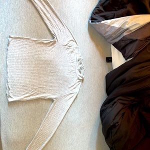 Ribbed Grey Turtle Neck